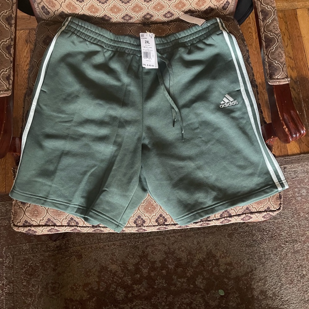 New Adidas 3 Stripe Jersey Shorts Size 2XL